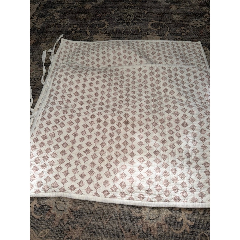 Threshold Studio McGee Lofty Cotton Slub Woodblock Floral Quilted Pillow Shams